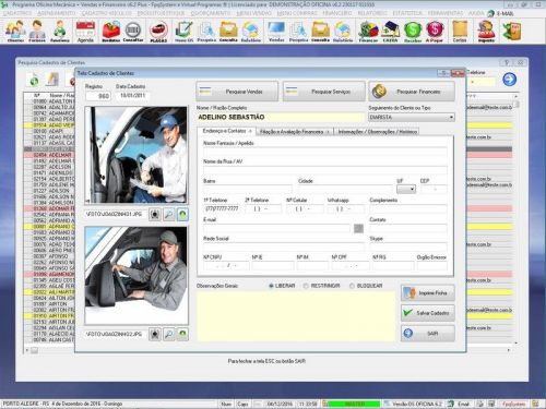 Programa Os Oficina Mecânica Caminhão com Check List Vendas Estoque e Financeiro v6.2 Plus  - Fpqsystem 654992