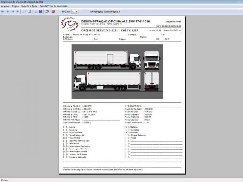 Programa Os Oficina Mecânica Caminhão com Check List Vendas Estoque e Financeiro v6.2 Plus  - Fpqsystem 655005
