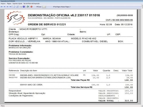 Programa Os Oficina Mecânica Caminhão com Check List Vendas Estoque e Financeiro v6.2 Plus Whatsapp - Fpqsystem 610488