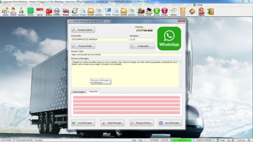 Programa Os Oficina Mecânica Caminhão com Check List Vendas Estoque e Financeiro v7.2 Plus  Whatsapp via Os 610489