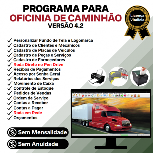 Programa Os Oficina Mecânica Caminhão  Financeiro v4.2 - Fpqsystem 654964