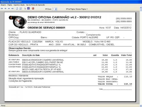 Programa Os Oficina Mecânica Caminhão  Financeiro v4.2 - Fpqsystem 654967