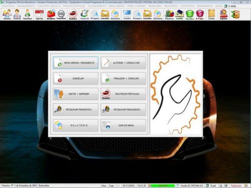 Programa Os Oficina Mecânica com Check List Vendas Estoque e Financeiro v6.0 Plus  - Fpqsystem 654733