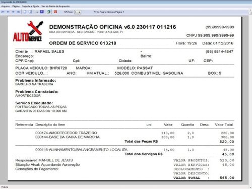 Programa Os Oficina Mecânica com Check List Vendas Estoque e Financeiro v6.0 Plus Whatsapp - Fpqsystem 610438