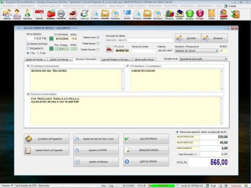 Programa Os Oficina Mecânica com Check List Vendas Estoque e Financeiro v6.0 Plus Whatsapp - Fpqsystem 610440