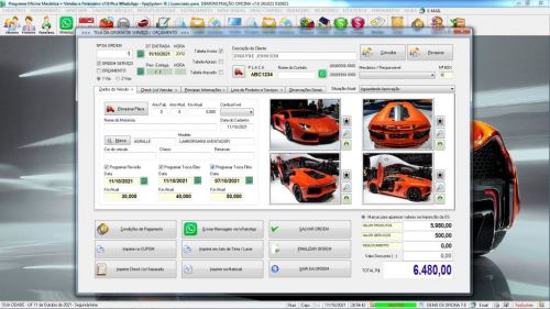 Programa Os Oficina Mecânica com Check List Vendas Estoque e Financeiro v7.0 Plus Whatsapp via Os - Fpqsystem 610454