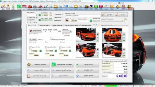 Programa Os Oficina Mecânica com Check List Vendas Estoque e Financeiro v7.0 Plus  Whatsapp via Os 610454