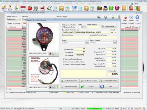 Programa Os Oficina Mecânica Moto com Check List Vendas Estoque e Financeiro v6.1 Plus - Fpqsystem 654879