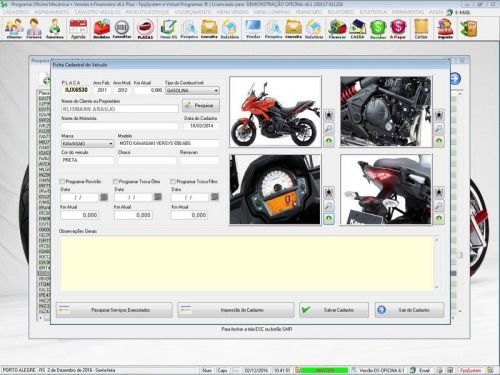 Programa Os Oficina Mecânica Moto com Check List Vendas Estoque e Financeiro v6.1 Plus - Fpqsystem 654880