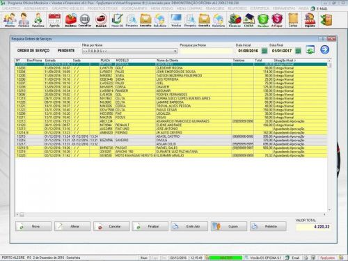 Programa Os Oficina Mecânica Moto com Check List Vendas Estoque e Financeiro v6.1 Plus - Fpqsystem 654883