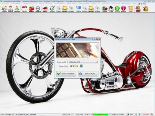 Programa Os Oficina Mecânica Moto com Check List Vendas Estoque e Financeiro v6.1 Plus - Fpqsystem 654889