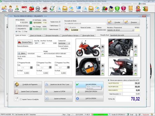 Programa Os Oficina Mecânica Moto com Check List Vendas Estoque e Financeiro v6.1 Plus Whatsapp - Fpqsystem 610391