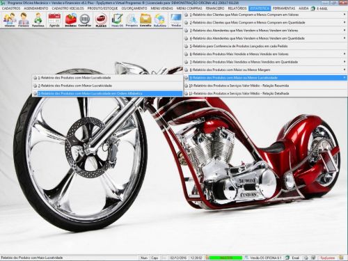 Programa Os Oficina Mecânica Moto com Check List Vendas Estoque e Financeiro v6.1 Plus Whatsapp - Fpqsystem 610392