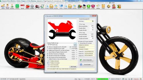 Programa Os Oficina Mecânica Moto com Check List Vendas Estoque e Financeiro v7.1 Plus Whatsapp via Os - Fpqsystem 610415
