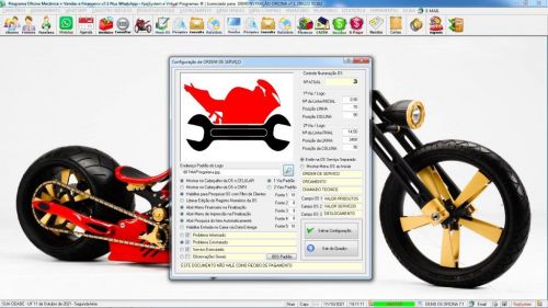 Programa Os Oficina Mecânica Moto com Check List Vendas Estoque e Financeiro v7.1 Plus  Whatsapp via Os 610415