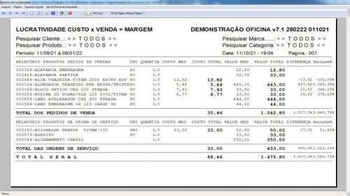 Programa Os Oficina Mecânica Moto com Check List Vendas Estoque e Financeiro v7.1 Plus  Whatsapp via Os 610422