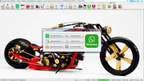 Programa Os Oficina Mecânica Moto com Check List Vendas Estoque e Financeiro v7.1 Plus  Whatsapp via Os 610424