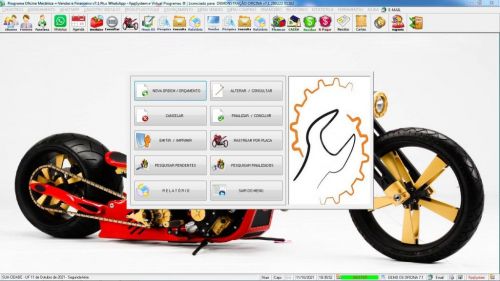 Programa Os Oficina Mecânica Moto com Check List Vendas Estoque e Financeiro v7.1 Plus  Whatsapp via Os 610426