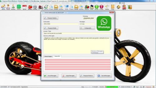 Programa Os Oficina Mecânica Moto com Check List Vendas Estoque e Financeiro v7.1 Plus Whatsapp via Os - Fpqsystem 610427