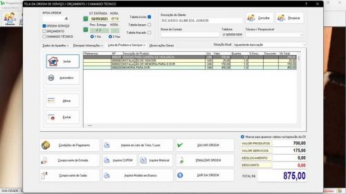 Programa Os Segurança Eletrônica  Vendas e Estoque v3.0 681627