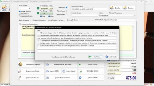 Programa Os Segurança Eletrônica  Vendas e Estoque v3.0 681629