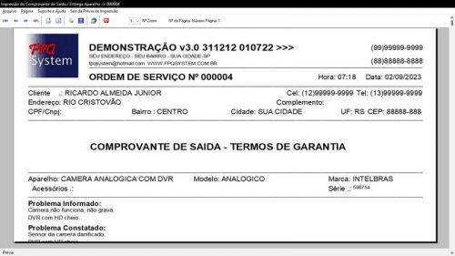 Programa Os Segurança Eletrônica  Vendas e Estoque v3.0 681631