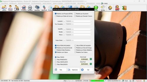 Programa Os Segurança Eletrônica  Vendas e Estoque v3.0 681635