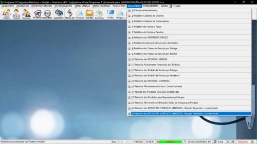 Programa Os Segurança Eletrônica  Vendas  Estoque e Financeiro v4.0 681682