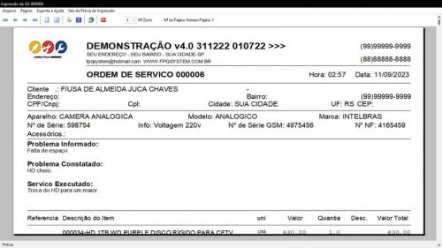 Programa Os Segurança Eletrônica  Vendas  Estoque e Financeiro v4.0 - Fpqsystem 681692