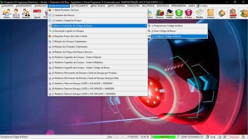 Programa Os Segurança Eletrônica  Vendas  Estoque e Financeiro v5.0 Plus 681768