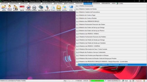 Programa Os Segurança Eletrônica  Vendas  Estoque e Financeiro v5.0 Plus 681769