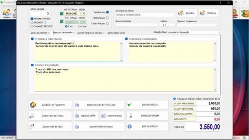 Programa Os Segurança Eletrônica  Vendas  Estoque e Financeiro v5.0 Plus 681777