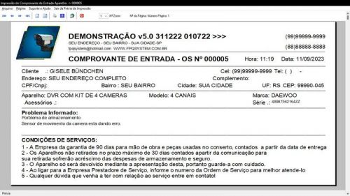 Programa Os Segurança Eletrônica  Vendas  Estoque e Financeiro v5.0 Plus - Fpqsystem 681780