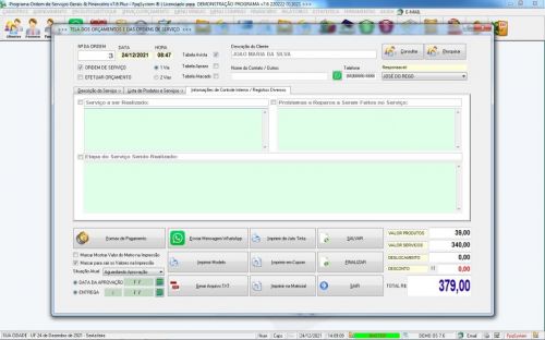 Programa Os Serviços Gerais com Vendas Financeiro e Estatistica v7.6 Plus  Whatsapp 600823