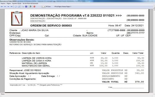 Programa Os Serviços Gerais com Vendas Financeiro e Estatística v7.6 Plus Whatsapp - Fpqsystem 600836