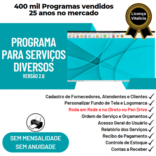 Programa Os Serviços Gerais Orçamentos e Relatórios v2.6 - Fpqsystem 653782