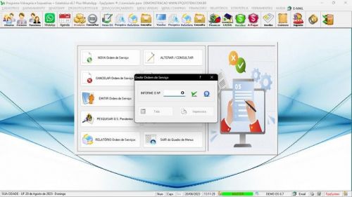 Programa Os Vidraçaria e Esquadria Vendas Financeiro v6.7 Plus Whatzapp - Fpqsystem 682673