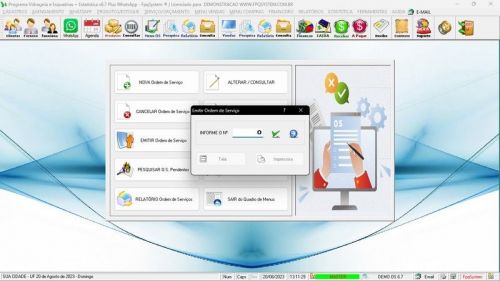 Programa Os Vidraçaria e Esquadria  Vendas  Financeiro v6.7 Plus Whatsapp 682673