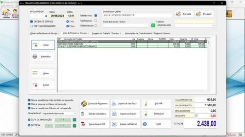 Programa Os Vidraçaria e Esquadria Vendas Financeiro v6.7 Plus Whatzapp - Fpqsystem 682674