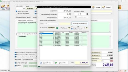 Programa Os Vidraçaria e Esquadria Vendas Financeiro v6.7 Plus Whatzapp - Fpqsystem 682675