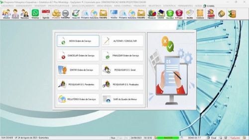 Programa Os Vidraçaria e Esquadria  Vendas  Financeiro v7.7 Plus Whatsapp 682740