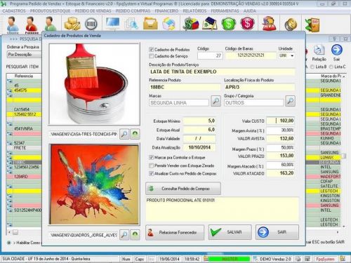 Programa para Auto Peças com Controle de Estoque Pedido de Vendas e Financeiro v2.0 - Fpqsystem 655670