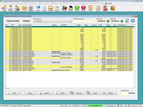 Programa para Auto Peças com Controle de Estoque Pedido de Vendas e Financeiro v4.0 Plus - Fpqsystem 656203