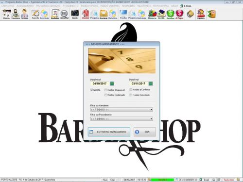 Programa para Barbearia Barbershop Agendamento Vendas e Financeiro v3.0 - Fpqsystem 409004