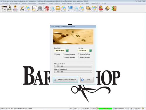 Programa para Barbearia Barbershop  Agendamento  Vendas v2.0  - Fpqsystem 408961