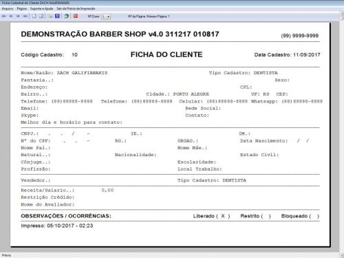 Programa Para Barbearia Barbershop Vendas e Financeiro v4.0 plus - Fpqsystem 409024