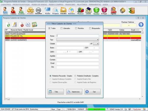 Programa para Bijuterias e Acessórios com Controle de Estoque Pedido de Vendas e Financeiro v2.0 - Fpssystem 655410