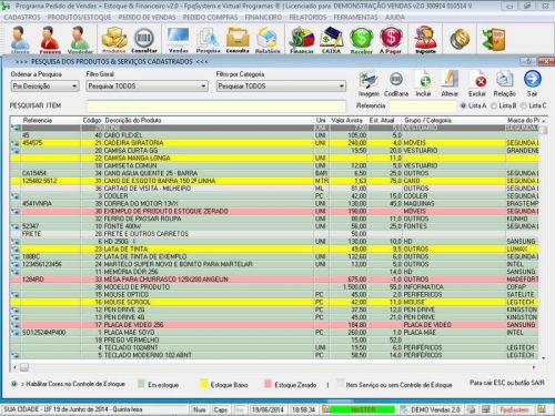 Programa para Bijuterias e Acessórios com Controle de Estoque Pedido de Vendas e Financeiro v2.0 - Fpssystem 655411