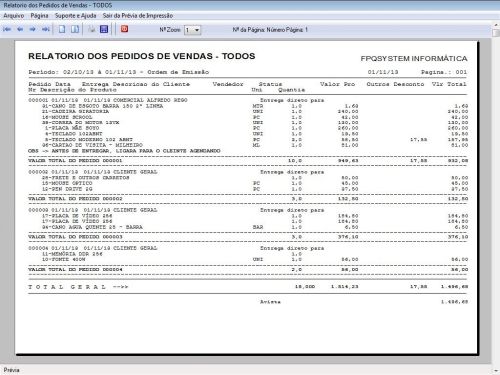 Programa para Bijuterias e Acessórios com Controle de Estoque Pedido de Vendas v1.0 - Fpqsystem 653189