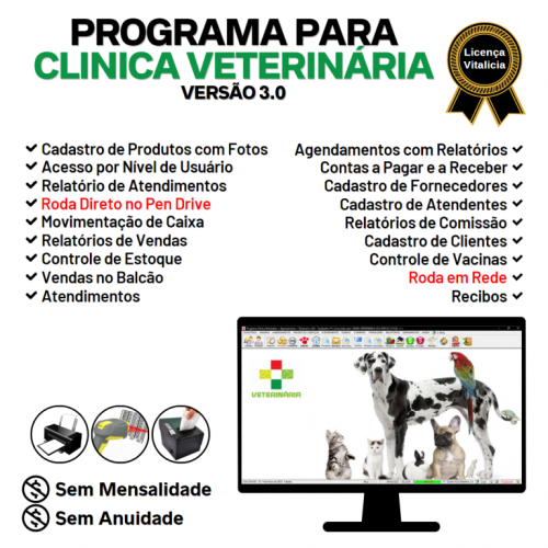 Programa para Clinica Veterinária com Agendamento Vendas e Financeiro v3.0 - Fpqsystem 657569